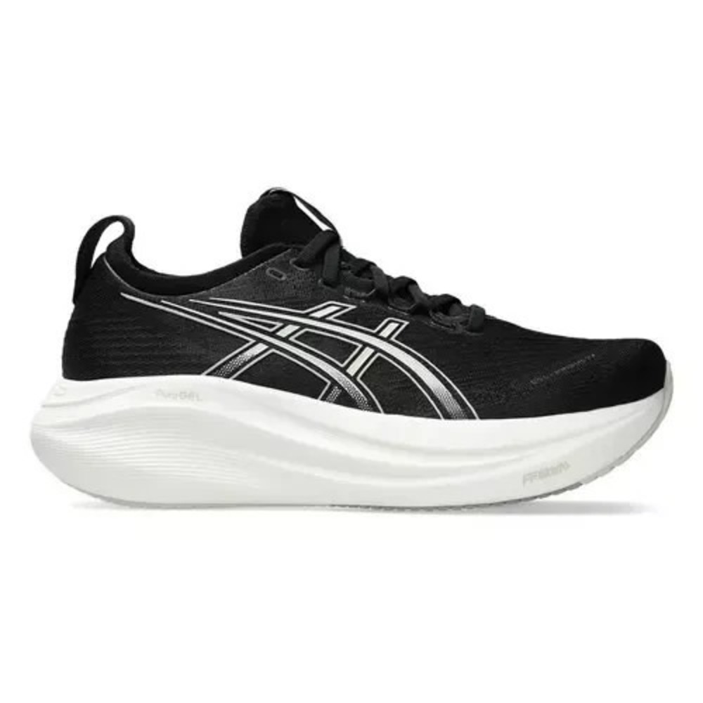 ASICS® (Women's 8 WIDE) GEL-NIMBUS™ 27 Running Shoes in Black/White - $165
